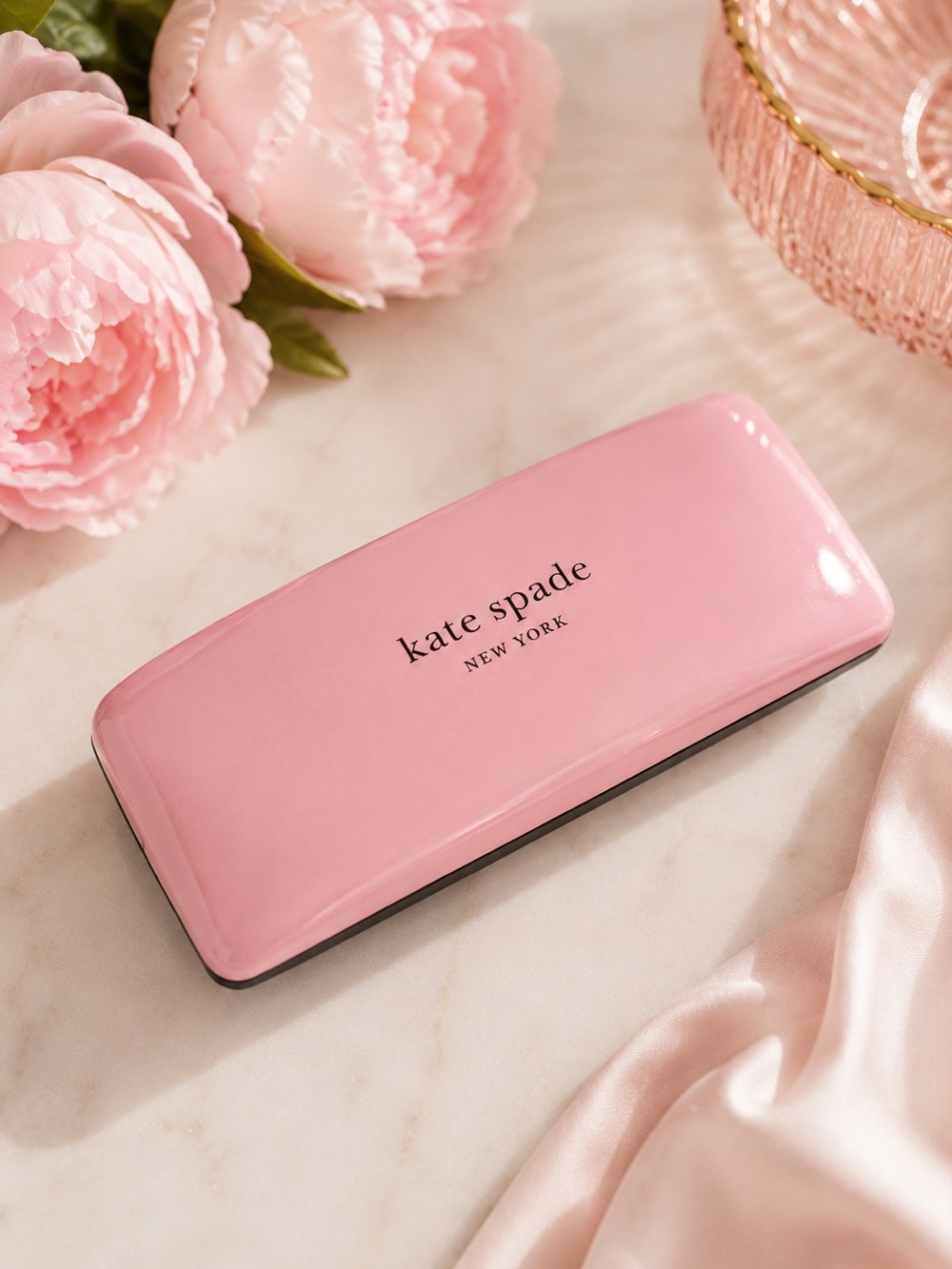 Kate Spade Sunglass Eyeglass Hard Clamshell Case Pink Green